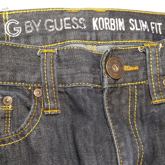 G By Guess Korbin Slim Black Jeans Men's 30 A075 - Picture 5 of 6